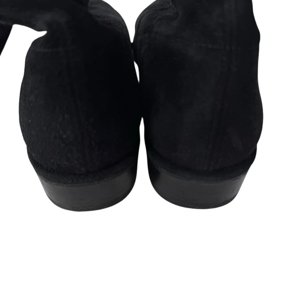 STUART WEITZMAN Suede Lowland over-the-knee Low Heel Boots Black Size 9.5